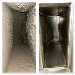 before and after green air duct cleaning service ecogreenprollc